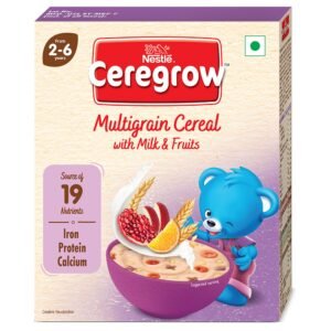 Nestle Ceregrow Multigrain Cereal with Milk & Fruit Without Omega 3 (From 2-6 Years) - 300gm