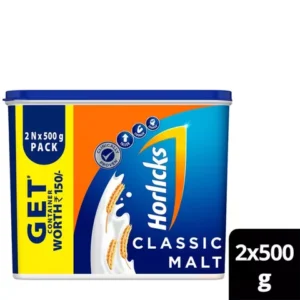 Horlicks Classic Malt - 2NX500gm + Get Container Worth Rs.150/-