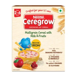 Nestle Ceregrow Multigrain Cereal with Milk & Fruit with Omega 3  (From 2-6 Years) - 300gm