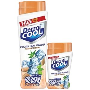 Dermi Cool Prickly Heat Powder Radiant Sandal - 150g ( Free Dermi Cool )