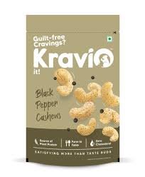 Kravi Black Pepper Cashews - 200gm